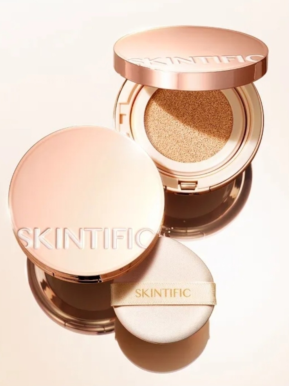SKINTIFIC Full Coverage Cushion Foundation #0W Warm Porcelain| Satin Glow Finish - Picture 4 of 7
